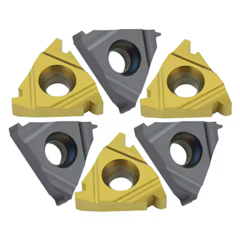 10pc 16ER / 22ER 1.5TR 2TR 2.5TR 3TR 4TR 5TR 6TR carbide thread insert trapezoid thread turning tool