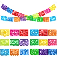 DomeStar 2 Pack Mexican Party Banners, 36 Feet Cinco De Mayo Decorations Papel Picado Banners for Me