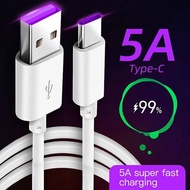 Fast Charging Cable Type C 5A TypeC Charger 1/1.5/2 Meter Super Type-C