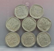 幣709 南非1991.92.93.94.95年1蘭特硬幣 共8枚