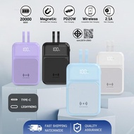 20000mah แบตสำรองไร้สาย รุ่น YM-791 แม่เหล็กดูดชาร์จธนาคารพลังงาน การชาร์จแบบไร้สายแม่เหล็กแบบสองสาย