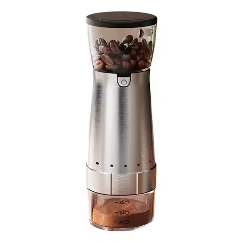 Automatic Coffee Bean Grinder Mini Electric Coffee Grinder with Ceramic Burr 5 Adjustable Settings f