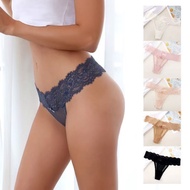 G.STORE 90kg Large Size Low-Waist Lace Panties European American Sexy Hip-Lifting Breathable Pure Co