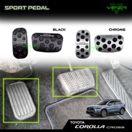 Toyota Corolla Cross Stainless Steel Sport Pedal Cover Chrome Accessories Bodykit 2021 2022 2023
