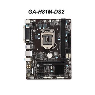 For Gigabyte GA-H81M-DS2 Desktop Motherboard H81M-DS2 H81 LGA 1150 i3 i5 i7 DDR3 16G Micro-ATX Used
