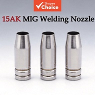 One Set 10Pcs 15AK Welding Nozzle, Pure Copper MIG Torch Shield Cup For CO2 Gas Shielded Welding, Co