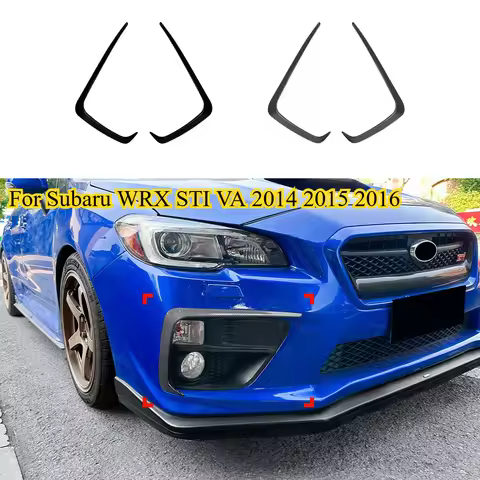 For Subaru WRX STI VA 2014 2015 2016 Front Bumper Spoiler Fog Lamp Cover Air Knife Splitter ABS Body