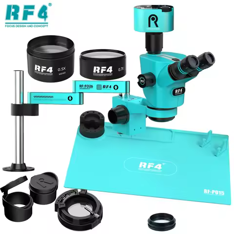 Handwheel Lossless Zoom Omnidirectional Adjustment 4K Microscope Breakthrough Field Limit Dual Anti-