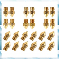 [G V W E] Extruder for  3 Nozzles 24pcs MK8 for  3 -10 3D Printer Brass Nozzles 0.2/0.3/0.4/0.5/0.6/