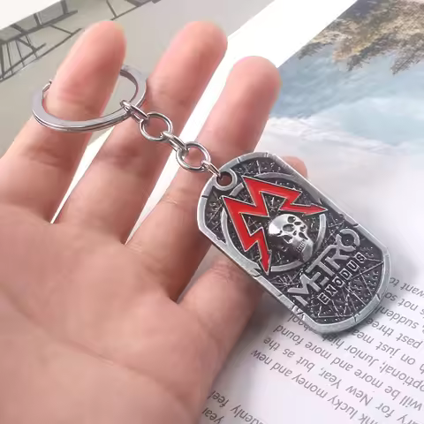 Game Metro Exodus 2033 Necklace Pendants Classic Dog Tag Skull Metal Choker Women Men Jewelry Access