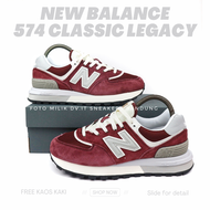 Sepatu Sneakers Kasual Pria -New-Balance--574-Classic Legacy Burgundy MAroon 39 - 44 BNIB