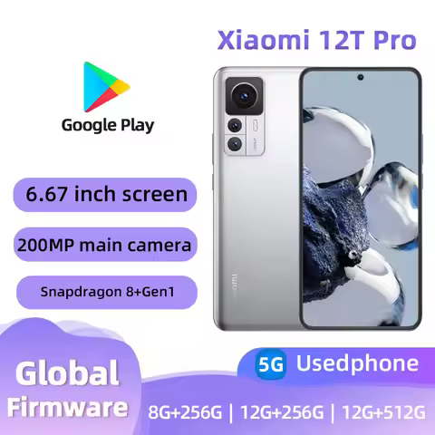 Xiaomi 12T Pro 5G Android RAM 8GB ROM 256GB 200MP 2712*1220px 5000mAh 200MP used phone