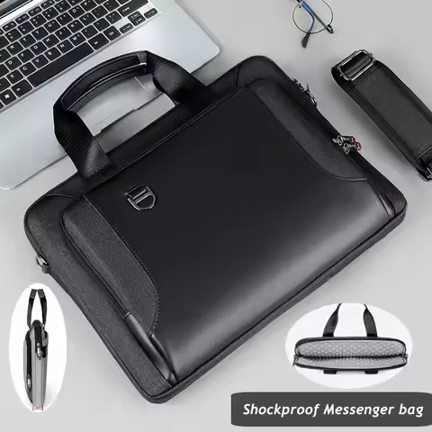 Shockproof Messenger Laptop Bag 13.3,14,15.6,17.3 Inch,Briefcase Man Lady Shoulder Case For Macbook 