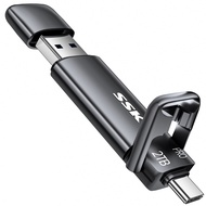 SSK 1000MB/s 2TB แฟลชไดรฟ์ USB3.2 Gen2 TYPE C แฟลชไดรฟ์ OTG Thumb Drive 2TB USB C Flashdrive 2TB