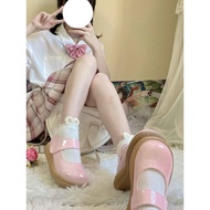 Sweet lo Shoes Lolita Lolita Lolita Cute Candy Color Soft Girl Preppy Style jk Uniform Shoes Big Toe
