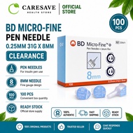 (CLEARANCE) BD MICRO-FINE PEN NEEDLE 0.25MM (31G) X 8MM 100'S (EXP:01/2027)