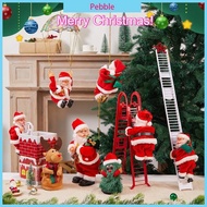 Santa Electric Climbing Claus Doll Toys Climbing Rope Bead Curtain Music Merry Christmas Tree Hangin