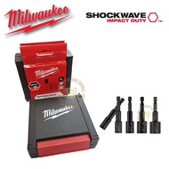 🍒milwaukee🍒 spanar box tool set MILWAUKEE SHOCKWAVE IMPACT DUTY 5PCS NUT DRIVER SET (7,8,10,12MM) (4932-3528-22)