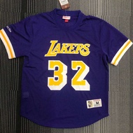 Yun NBA Jersey L. A. Lakers Johnson số 32 Áo thi đấu bóng rổ tay ngắn cổ điển Áo phông thể thao phiê