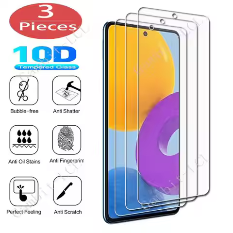 3Pcs Tempered Glass For Samsung Galaxy M53 M52 5G M12 S21 FE S22 Plus XCover6 Pro Xcover 5 4 4S 3 Sc