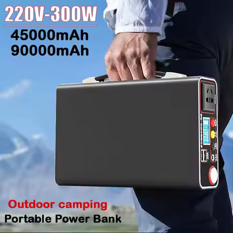 Outdoor Camping Portable 220V 300W Power Bank 45Ah 90Ah Large Capacity Home Emergency Camping Power 