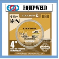 COOLMAN U88 DIAMOND DISC (THIN TURBO RIM) CERAMIC TILES GLASS  TILE GRANITE HOMOGENEOUS TILES QUARTZ