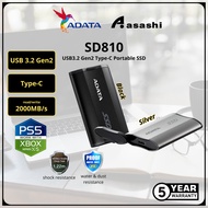 Adata SD810 Black / Silver 1TB / 2TB USB3.2 Gen2 Type-C Portable SSD
