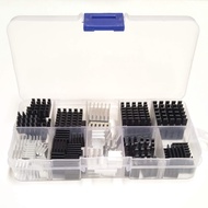 Easycargo 100pcs Heatsink Assortment Kit Small Cooler Aluminum Heatsink Set for Cooling PC Laptop PS