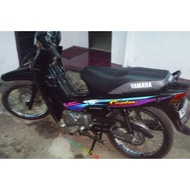 ❖ ⚐ ◺ ◇ HITAM Striping Decal Polet Sticker yamaha crypton cripton 1995 1996 1997 Black list Standar