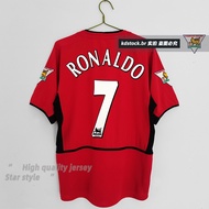 2002-2004 Manchester United Home Jersey No. 7 Ronaldo Retro Jersey Short Sleeve Ronaldo