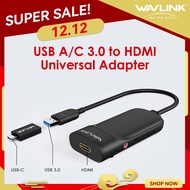 Wavlink USB 3.0 to HDMI Universal Video Adapter, Displaylink Chips supports up to 6 Monitor Displays, 2K@60Hz, HDMI Adapter, Compatible with Windows, MacOS, Dell XPS, HP.