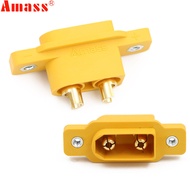 2 / 5 /10pcs AMASS XT90NE with M2.5 Nut Embedded Panel W/ Fixed Seat for Rc Aircraft Model Connector