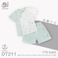 Dokma (4.5-8.8kg) DT211 Short-Sleeved Shirt Set Children Bamboo Fiber Cloth Size 1-3M 3-6M 6-9M