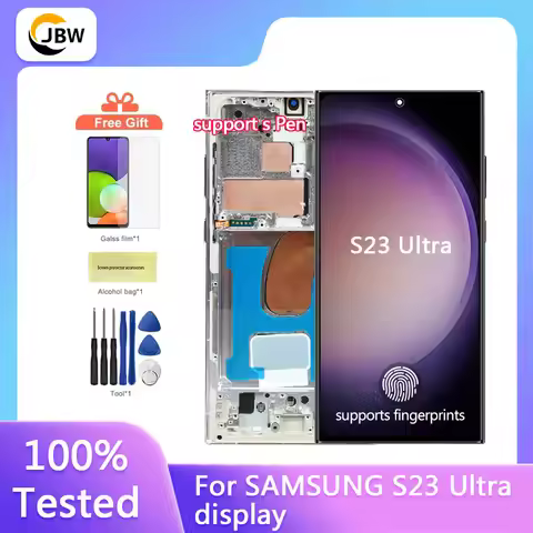 AMOLED Display for Samsung Galaxy S23 Ultra Screen Replacement S23 Ultra S908B 5G LCD Display with F