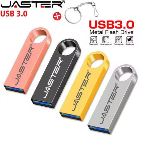 JASTER High-Speed U-Shaped Metal USB 3.0 Flash Drive 128GB 100% Real Capacity Pen Drive Keychain U D