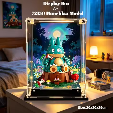New Slap-up Acrylic Dustproof Display Box for Lego 72150 Munchlax Model Showcase Storage Box Organiz