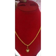 Necklace+pendant Adult Light Gold Base 6.7gram