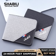 SHABILI Canvas Wallet, Men's Wallet Short Style Lightweight and Slim Easy to Carry Stylish Patchwork