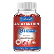 Mulittea Astaxanthin 24mg Supplementsดีต่อสุขภาพหัวใจและสมอง สุขภาพดี