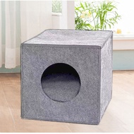 Pfysire丨Nest Cat Square Dog House Bed Large Size Kucing Anjing Foldable Pet Sleep Cat House