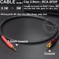 FIIO X3K X5K Gen 2 X7 M11 M15 DIY DAC Cable 0.3M to 5M - 3.5 to coaxial SPDIF cable (changed via Tai