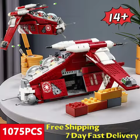 2025 NEW IN 1083PCS MOC-75354 Compatible Guard Gunship Building Blocks Bricks DIY Toys For Children