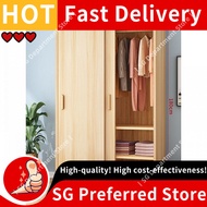 Wooden Wardrobe/Single Wardrobe/Rental Room Wardrobe/Sliding Door Wardrobe/Small Wardrobe/Assembly W