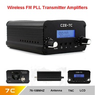CZE-7C 1W / 7W Stereo PLL FM Radio Station pemancar 76-108 MHZ + TNC a ntenna kit