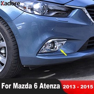 For Mazda 6 Atenza 2013 2014 2015 Chrome Front Fog Light Lamp Cover Trim Head Foglight Molding Bezel Trims Car Accessories