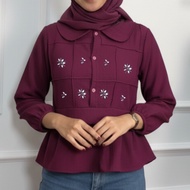 Latest Korean Sequin Blouse for Women, Latest/ Cringkle Airflow Blouse Blouse Women Korean Style Wom