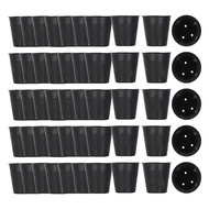 500Pcs Nursery Pot Plastic Plant Propagation Container Grow Bag Garden Supplies 8cmX8cm