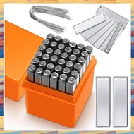 (ZWNA) 36 Pcs Steel Metal Stamping Set 1/8 Inch(3mm) with 50 Pcs Aluminum Plant Label Steel Number a