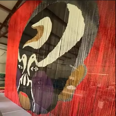 Customized Hotel Mall Color Oxidation Decoration Curtain Screen