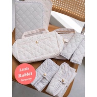 🎉Little Rabbit Grocery Shop🐰🎉Japan gelato pique Baby Series Star Print Quilted Portable Diaper Pad/S